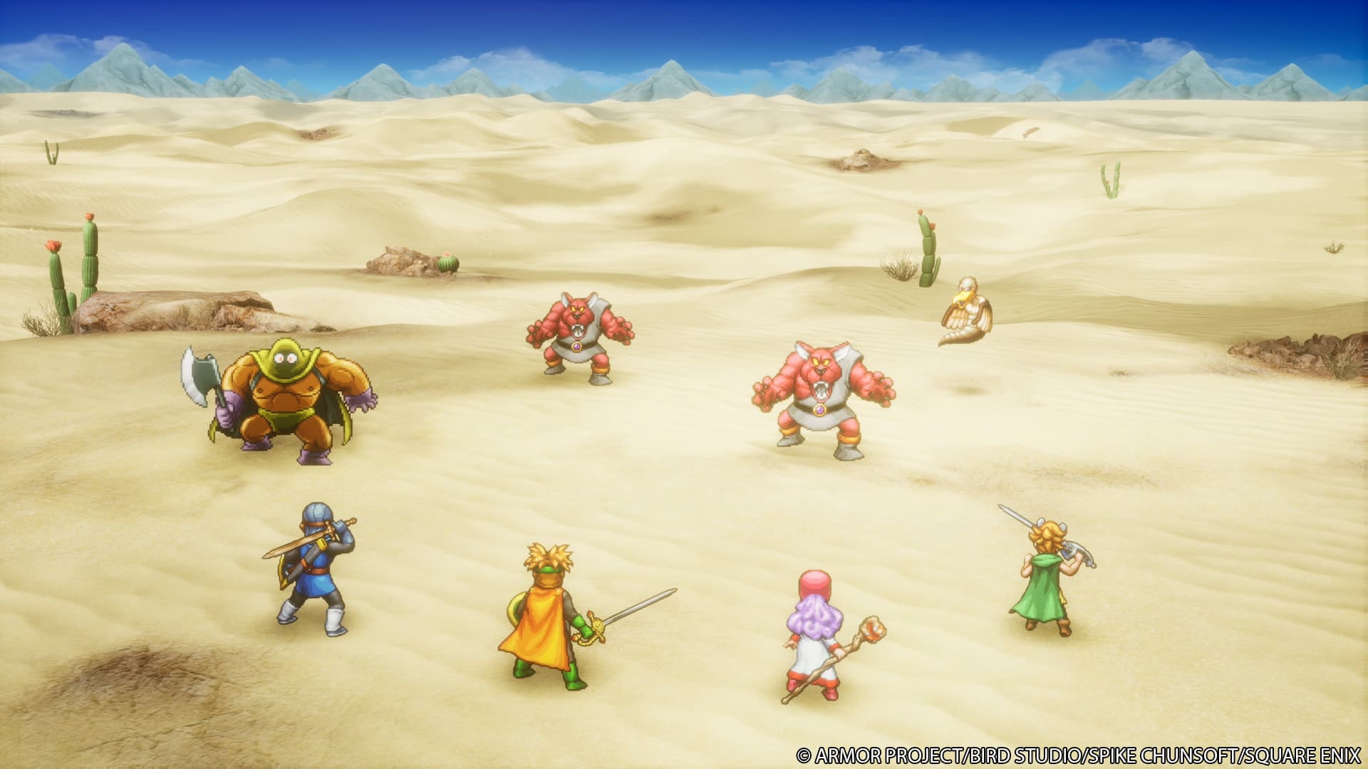 A party in battle with monsters