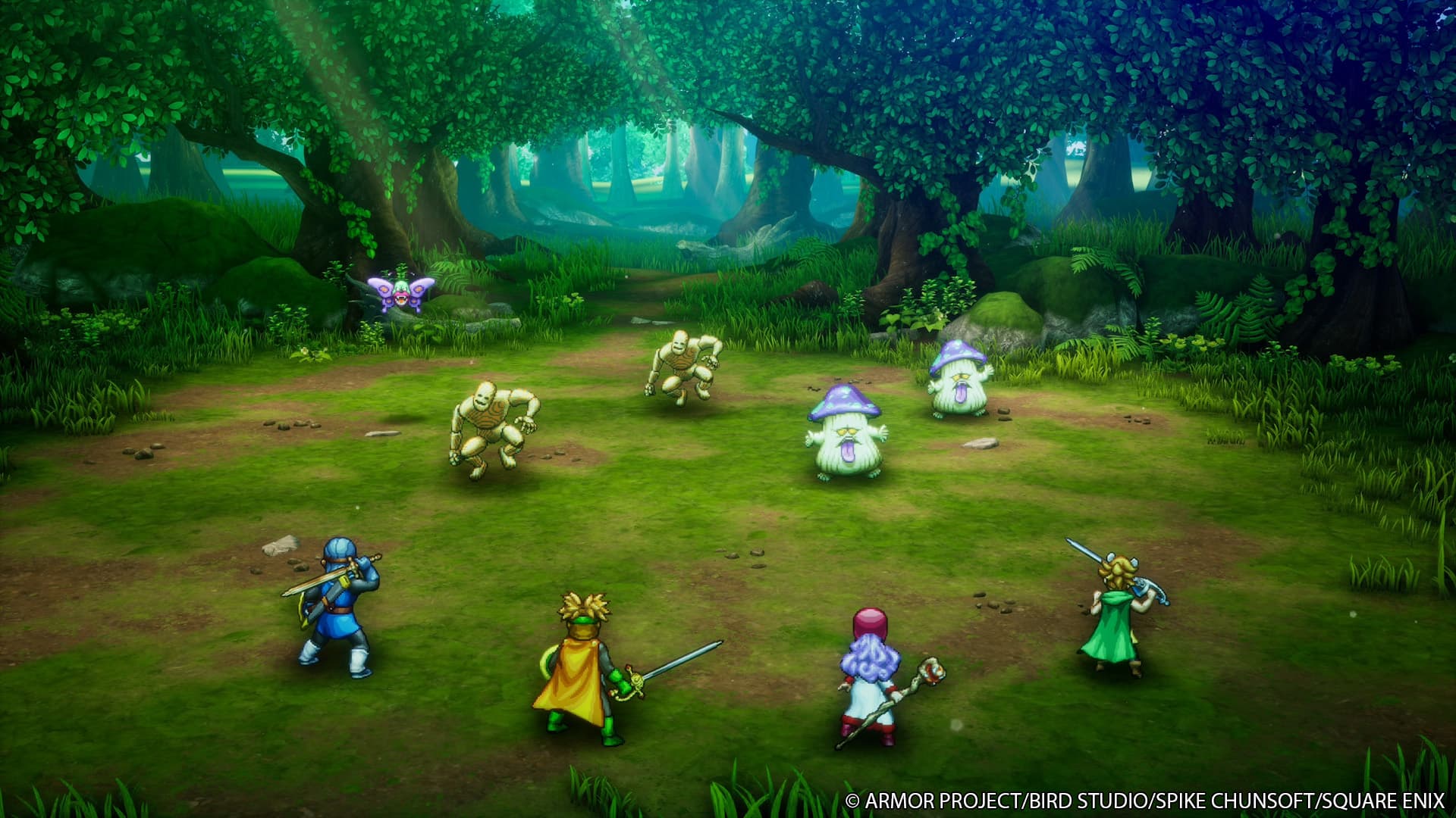 A party in battle with monsters