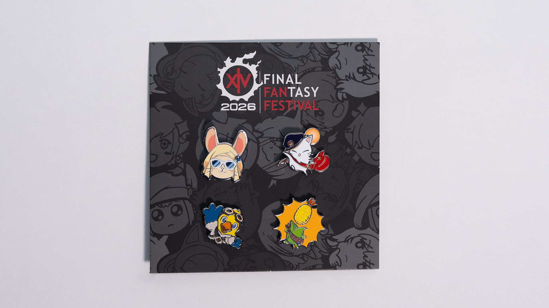 A beauty shot of the Fan Festival 2026 pin set.