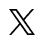 Social button link, X logo