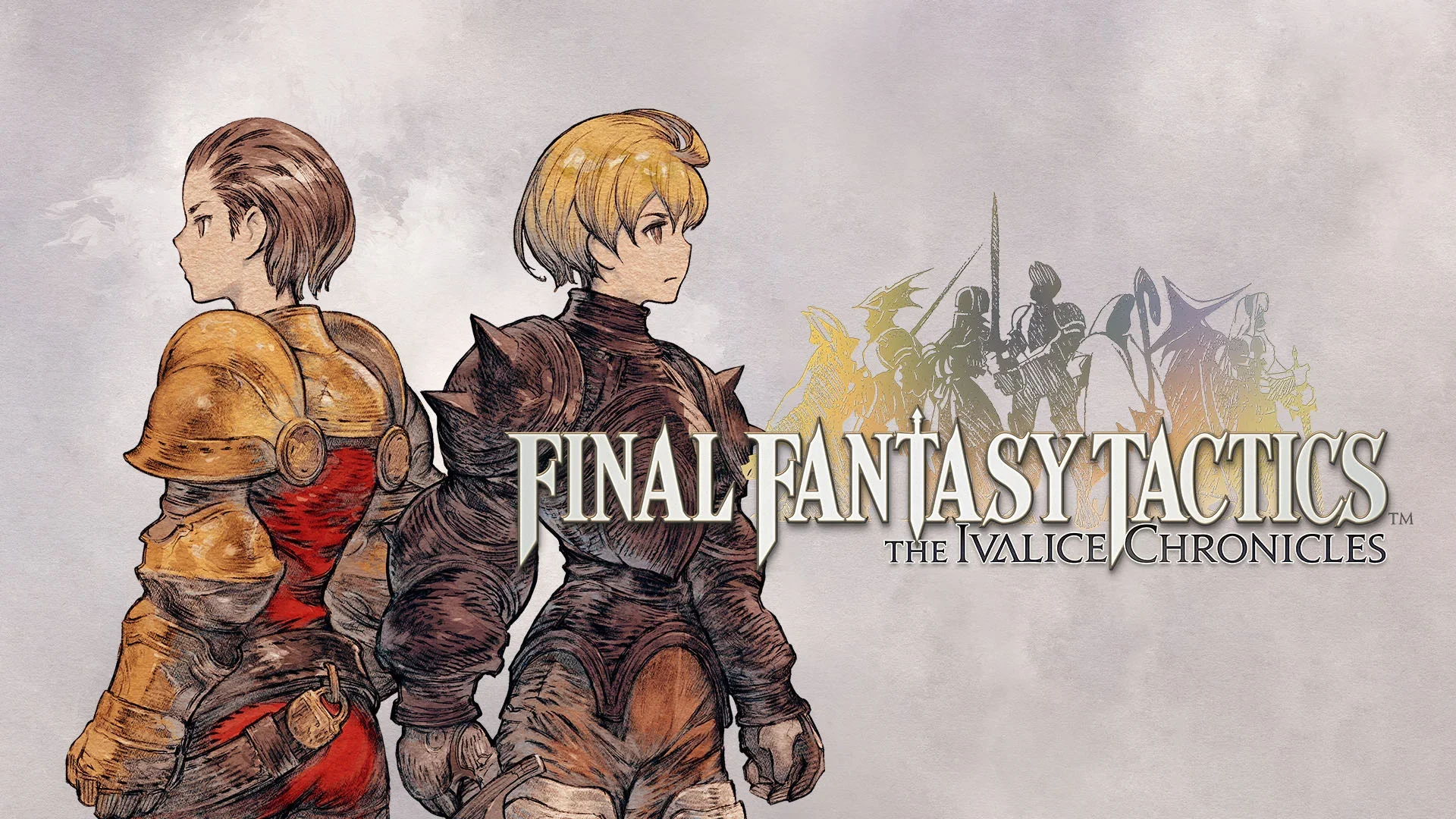 Ramza and Delita standing back to back
