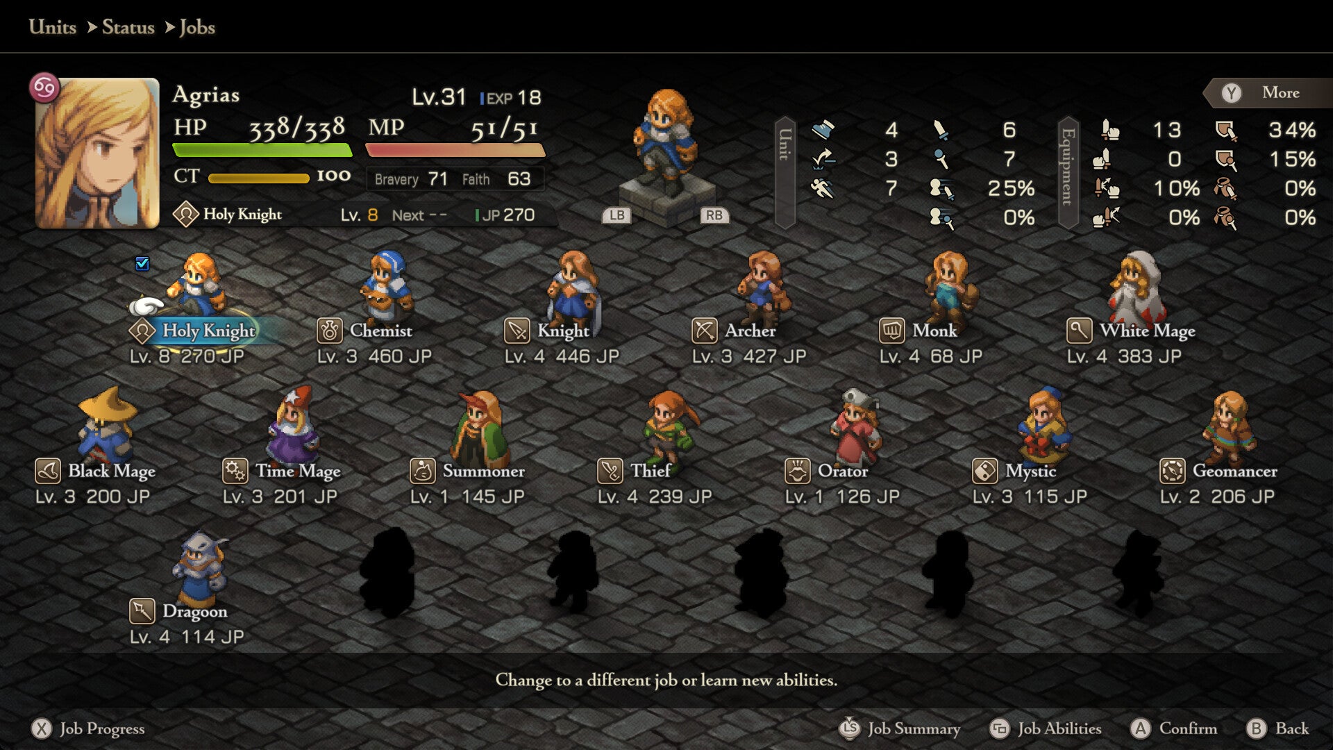 An image showcasing the job selection screen