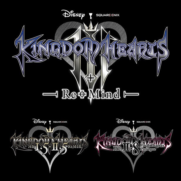 Kingdom Hearts 3, Kingdom Hearts 1.5 + 2.5, Kingdom Hearts 2.8 Logos