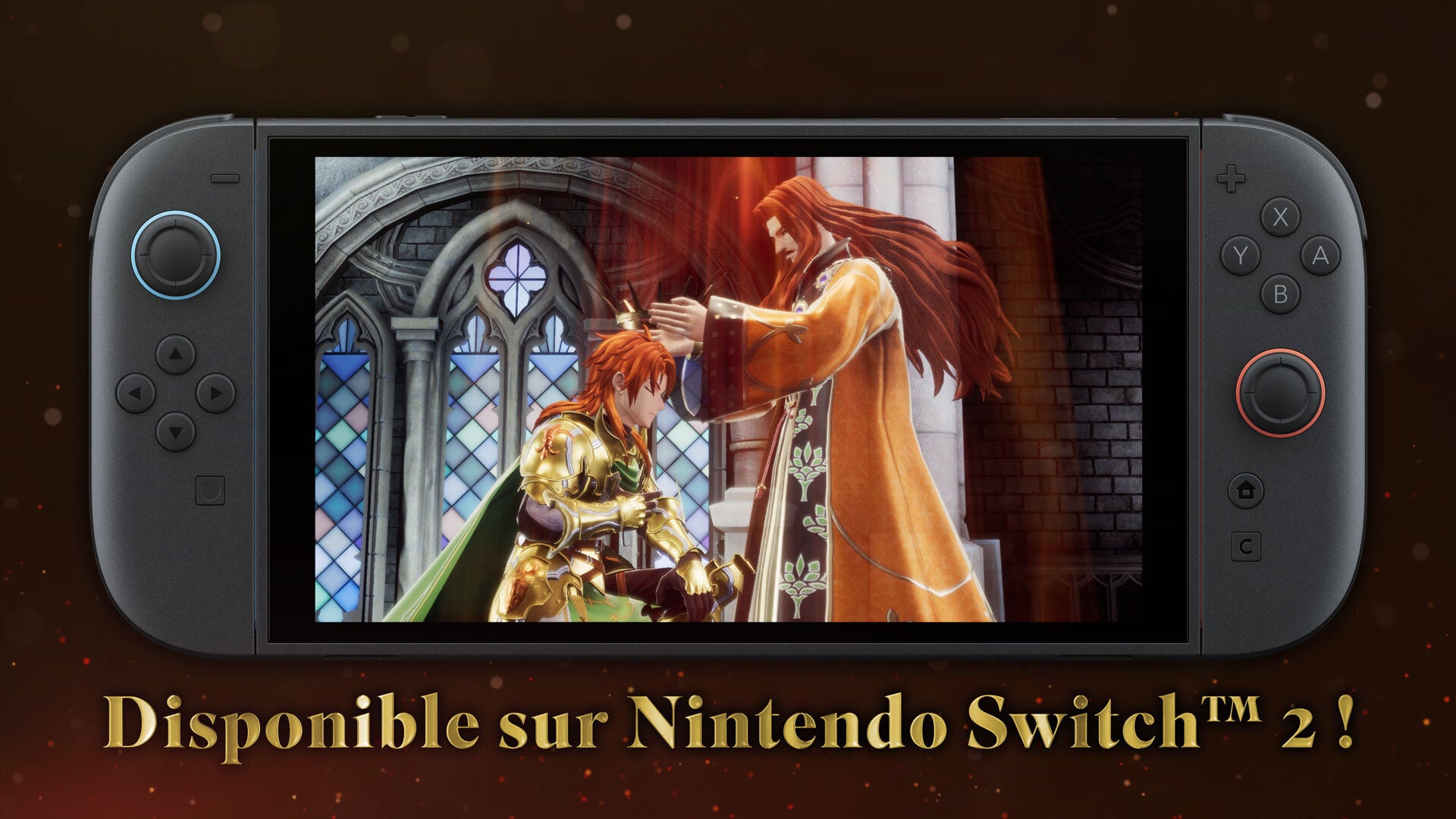 Nintendo Switch 2 Console with Romancing Saga 2: Revenge of the Seven on screen