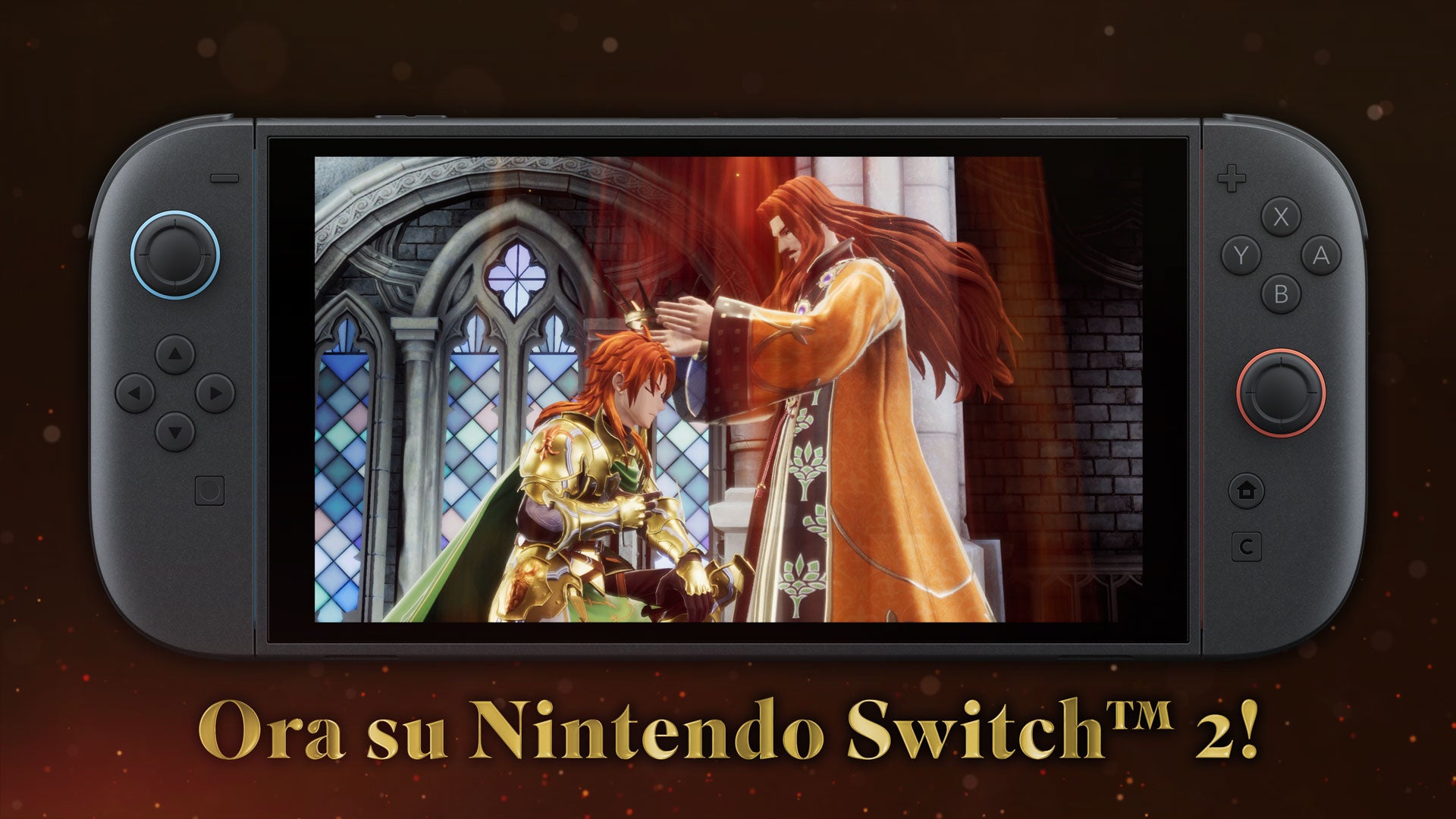 Nintendo Switch 2 Console with Romancing Saga 2: Revenge of the Seven on screen